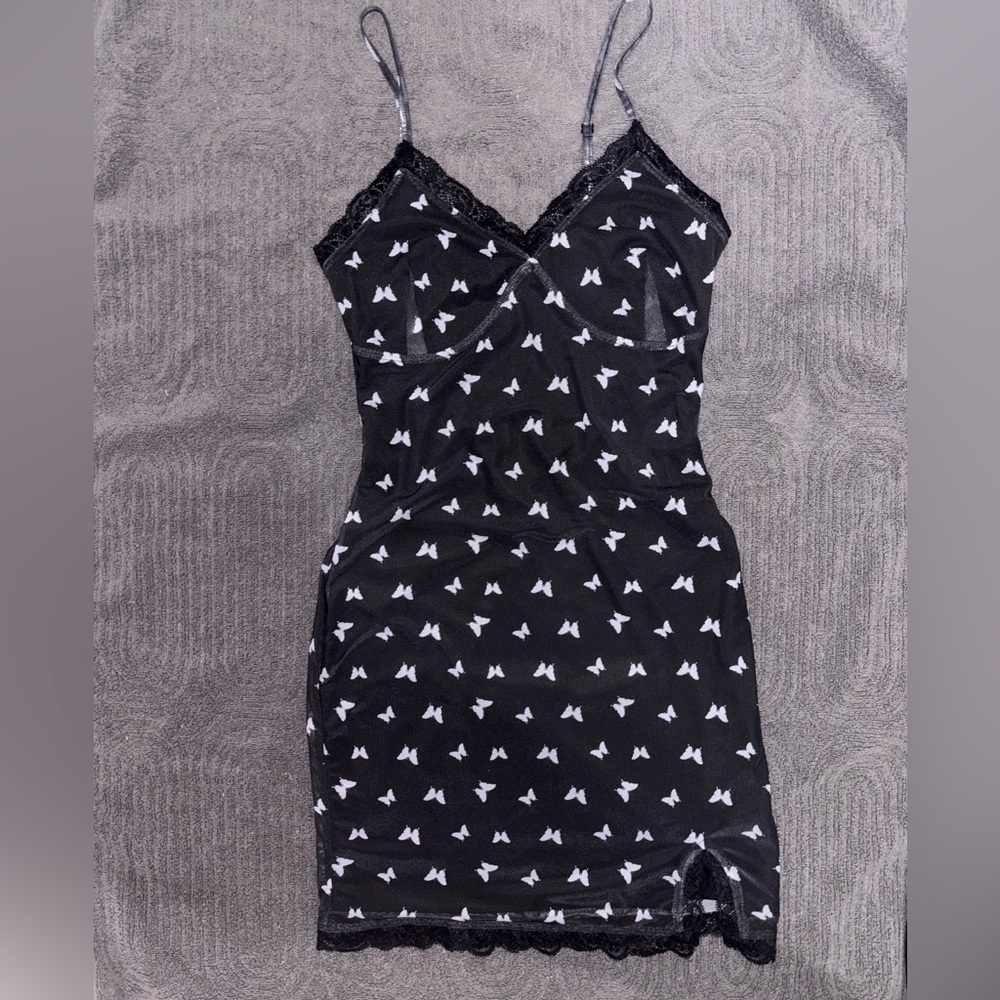 black butterfly dress